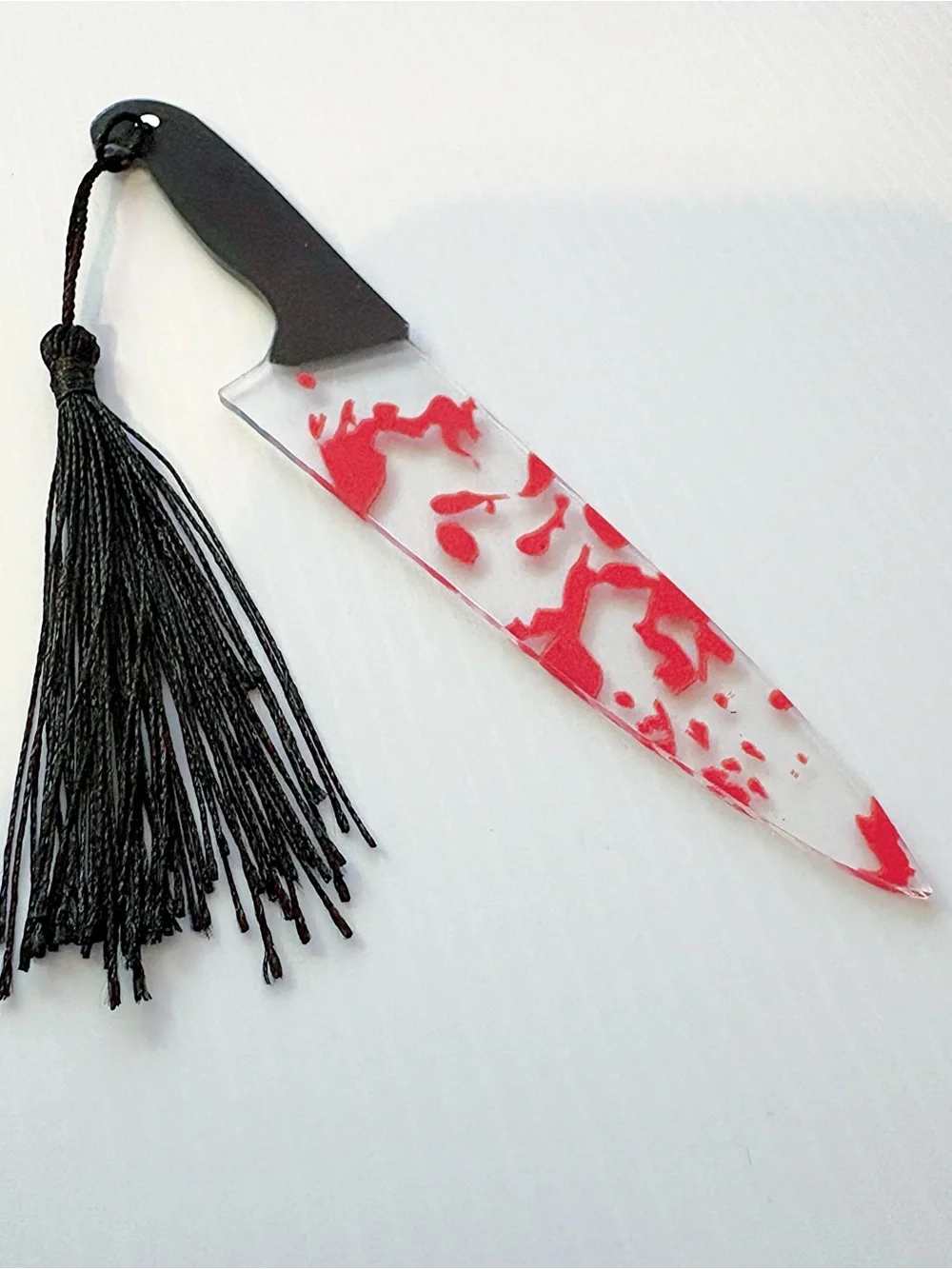 Bloody Knife Acrylic Bookmark - Horror Spooky